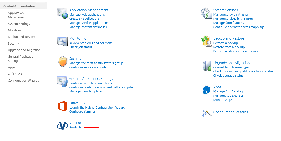 SharePoint Central Administration