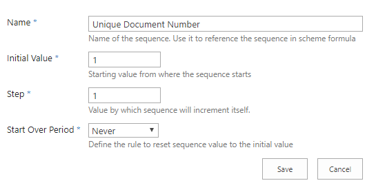 New sequence form