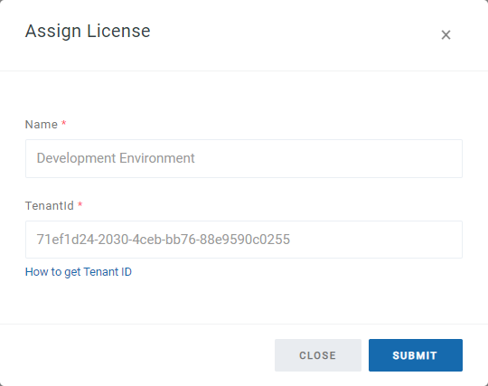 Assign License Dialog