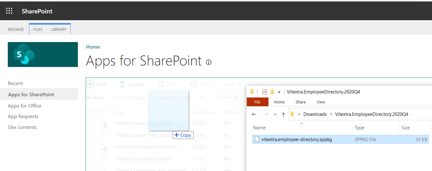 Загрузка новой версии приложения в SharePoint Online
