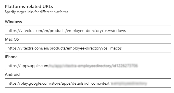 Platform-related links