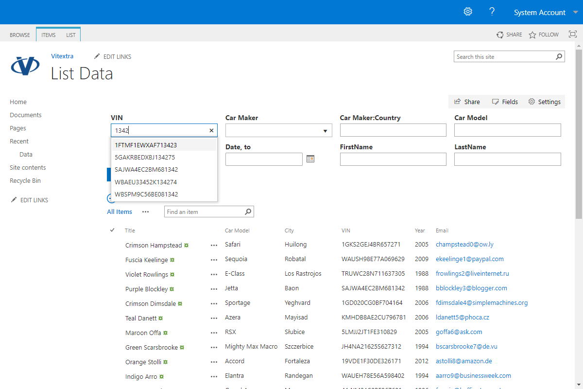 SharePoint List Filter Web Part 5th Generation