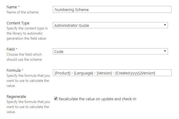 Vitextra Number Generation for SharePoint