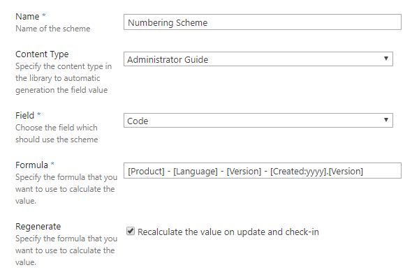 Vitextra Number Generation для SharePoint