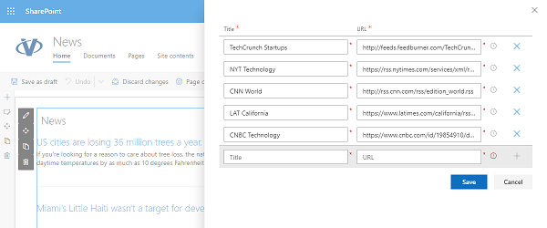 Vitextra RSS News for SharePoint